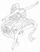 Ballerina Voorbeeldsjabloon sketch template