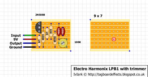 guitar fx layouts electro harmonix lpb  trimmer