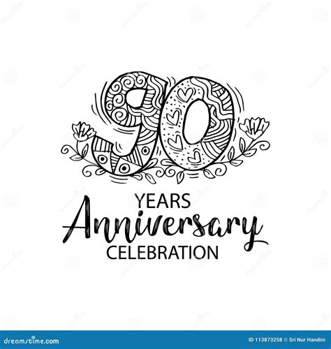 anniversary celebration logo stock illustration illustration