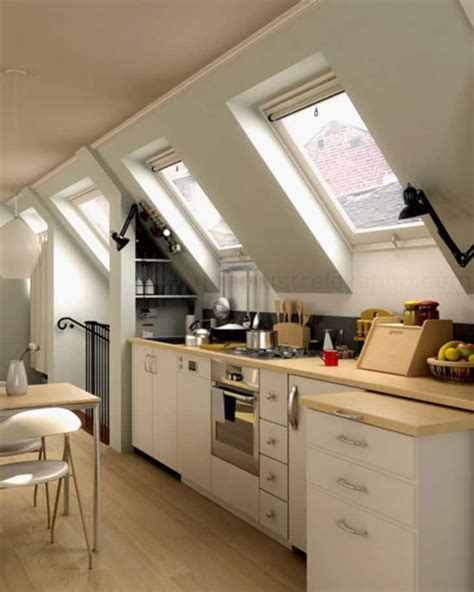 attic kitchens pros  cons  cooking   rafters attic spaces