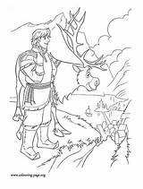 Coloring Pages Frozen Kristoff Colouring Sven Source sketch template