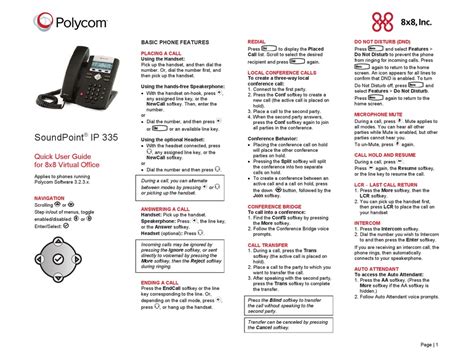 polycom soundpoint ip  quick user manual   manualslib