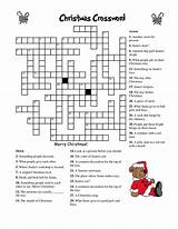 Christmas Printable Crossword Puzzles Adults Crosswords Kids Worksheets Activity K5 sketch template