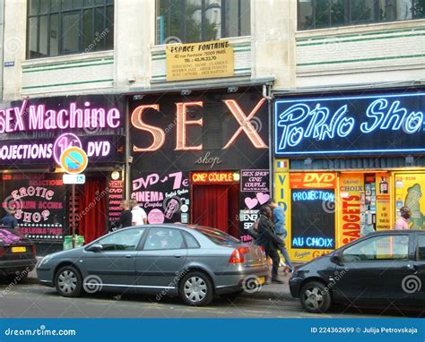 Amsterdam Holland 2 June 2007 Street With Sex Shops Dens Nightclubs