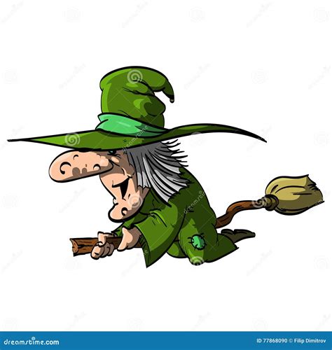 befana   witch   broomstick stock vector illustration