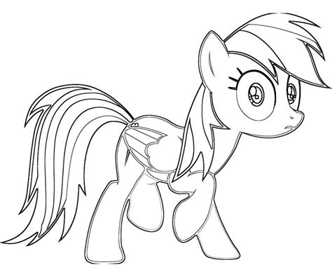pony rainbow dash coloring pages png  file