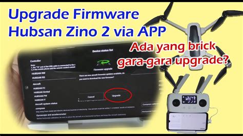 tutorial upgrade firmware hubsan zino  indonesia youtube