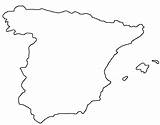 Espanha Mudo Geografia sketch template