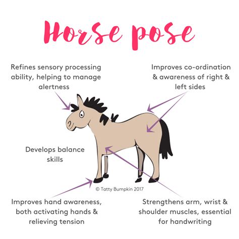 horse pose children inspired  yoga pose   week