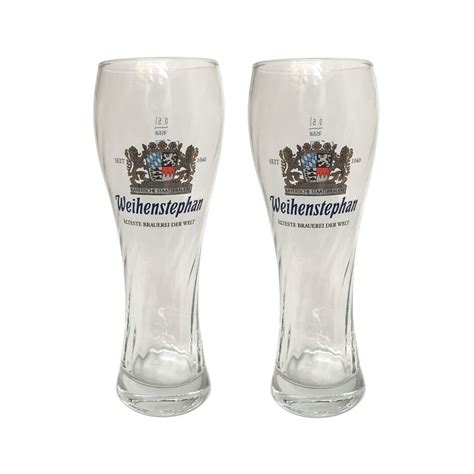 Weihenstephan Set Of 2 German Bavarian Beer Glasses 0 5 Liter