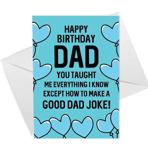 funny birthday cards  dad joke dad birthday cards