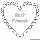 Coloring Heart Valentine Friends Hearts Pages Valentines Print Color Friend Activity Great Do sketch template