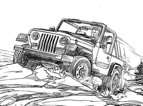 jeep wrangler coloring page   kids jeep coloring book