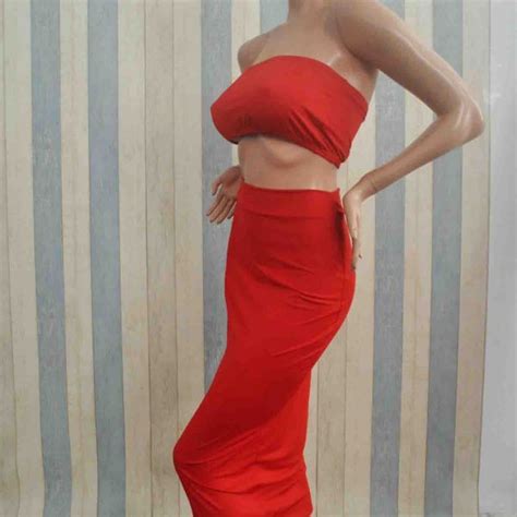 Women Cute Red Crop Top And Skirt Set Online Store For Women Sexy Dresses