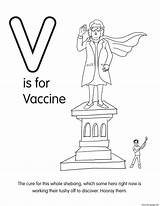 Coloring Vaccine sketch template