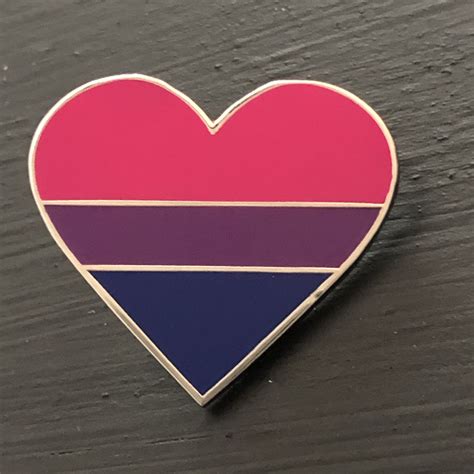 bisexual pride flag hard enamel heart pins lesbian gay etsy
