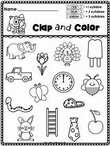 Syllables Syllable Preschool sketch template