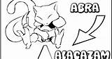 Abra Pokemon Coloring Pages sketch template