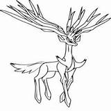 Pokemon Xerneas Coloring Pages Coloriage Getcolorings Dessins Getdrawings Printable sketch template