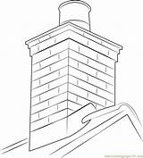 Chimney Chimenea Masonry Roof Mampostería Designlooter Coloringpages101 sketch template
