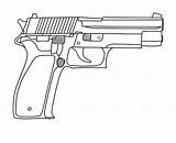 Guns Weapons sketch template