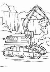 Coloring Pages Tractor Kids Trucks Construction Printables Digger sketch template