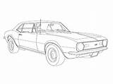Camaro Chevy Coloring Pages Drawing 1969 Chevrolet Dodge Charger 69 Sketch 67 Draw Nova Car Corvette Template S10 Cars Color sketch template
