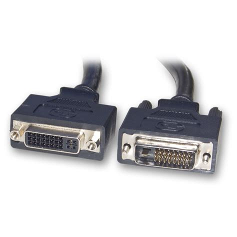 meter black dvi  dual link video extension cable