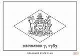Coloring Delaware Flag Pages Printable Drawing sketch template