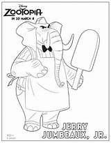 Zootopia Coloring Pages Jerry Jr Disney Sheets Kids Printable Movie Big Mr Characters Activity Children Printables Book Saw Simple Pdf sketch template