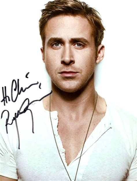 chris autographs ryan gosling