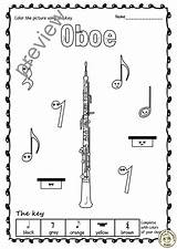 Woodwind Visita Music Instruments Coloring sketch template