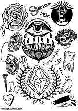 Tattoo Tattoos School Old Flash Traditional Stencils Tumblr Drawings Para Tatuagem Choose Board Sleeve Small sketch template