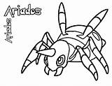 Ariados Coloring Printable Pokemon Pages Description sketch template