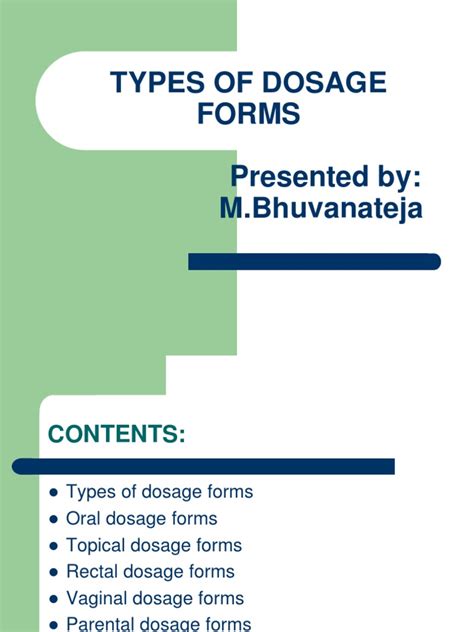 types  dosage forms lecture  topical medication injection