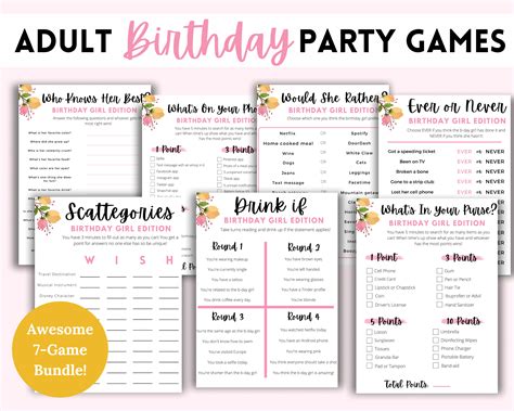 Party Favors And Games Adult Birthday Games Quarantine Adult Birthday