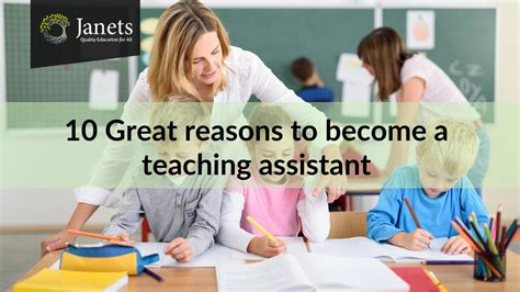 10 great reasons to become a teaching assistant in 2023 janets