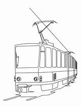 Pages Tram Coloring sketch template