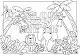 Coloring Jungle Safari Pages Animals Printable Jeep Scene Esl Baby Scenery Drawing Animal African Getcolorings Color Print Getdrawings Colouring Halloween sketch template