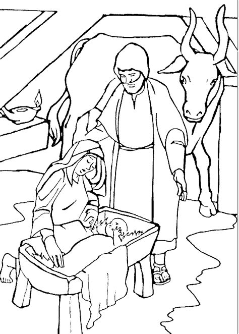 lovely image  printable christmas bible coloring pages