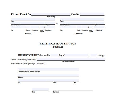 certificate  service template  creative professional templates
