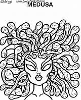 Mythology Ancient Medusa Getcolorings Monster Gods sketch template