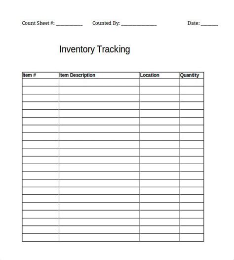 inventory template   word excel  documents