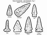 Coloring Texas Arrowhead Arrowheads Pages Cool Artifacts Prehistoric Template sketch template