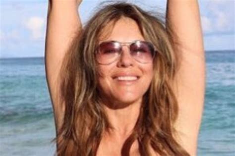 Liz Hurley 52 Strips Topless To Avoid Getting Tan Lines Daily Star