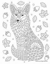 Coloring Fox Adult Pages Fall Animal Animals Printable Woojr Sheets Mandala Kids Colouring Book Activities Color Sheet Boys Print Woo sketch template