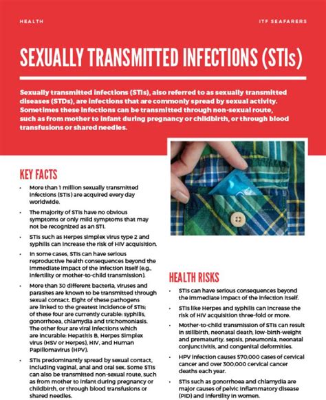 sexually transmitted infections stis itf seafarers