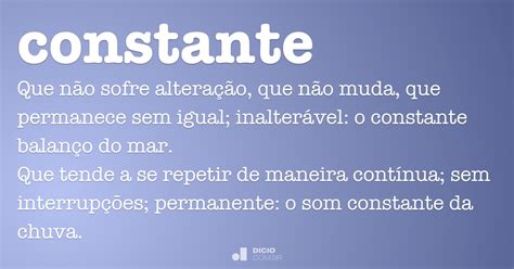 constante dicio dicionario  de portugues