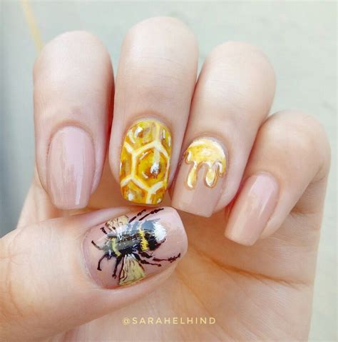 pin  sue bemiss  nail art bee nails nail art nail designs