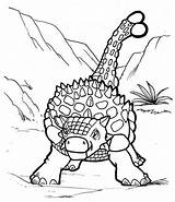 Ankylosaurus Coloring Pages Lizard Fused Children Great sketch template